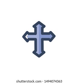 Cross Icon , Christianity Logo, Religion Symbol .