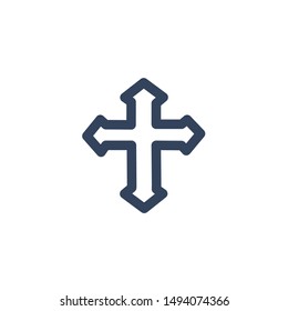 Cross Icon , Christianity Logo, Religion Symbol .