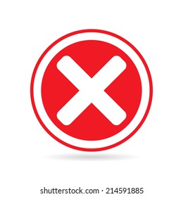 Cross icon in circle - can be used as delete, block & close button etc.
