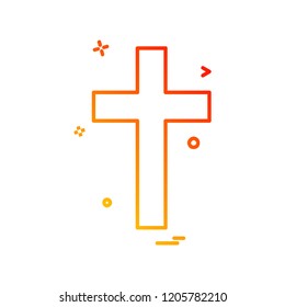 Cross icon design vector