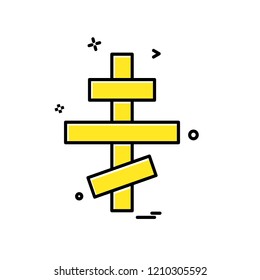 Cross icon design vector