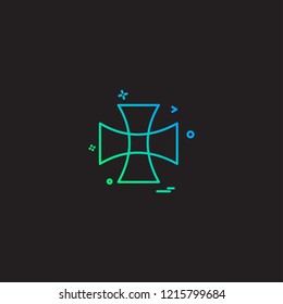 Cross icon design vector 