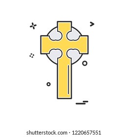 Cross icon design vector