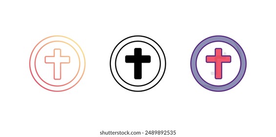 Diseño de icono cruzado con fondo blanco ilustración de stock