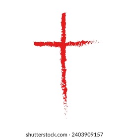 Überquere das Symbol. Flat, rot, Cross Icon für Design, Spray kann Stil. Vektorsymbol