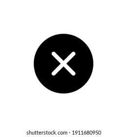 Cross icon in glyph or solid black style. Vector