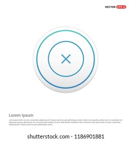 Cross Icon Hexa White Background icon template 
