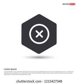 Cross Icon Hexa White Background icon template - Free vector icon