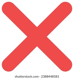 a cross icon or an incorrect symbol and is prohibited isolated on white background.