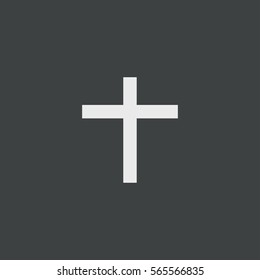 Cross  icon isolated on black background