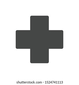 Cross icon isolated on white background. Medical symbol modern, simple, vector, icon for website design, mobile app, ui. Vector Illustration