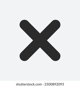 Cross icon. Cross isolated on white background. Cross vector illustration. Sign. Symbol. Button. Element. Silhouette. Logo. web