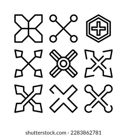 cross icon or logo isolated sign symbol vector illustration - Collection of high quality black style vector icons
