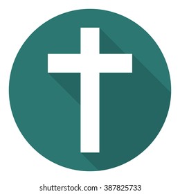 Cross  icon with long shadow