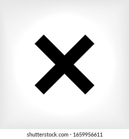 Kreuzen Sie das Symbol. Multiplizieren Sie das Symbol. Signieren ablehnen.  Nicht einverstanden. Logo-Komponente - Vektorillustration.