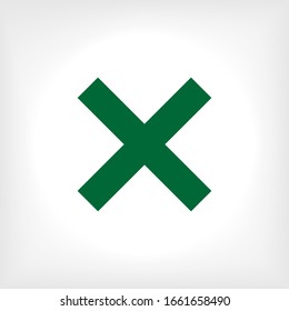 Icono cruzado. Símbolo de multiplicación. Rechazar signo .  Elemento de desacuerdo. Componente de logotipo - Vector.