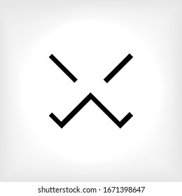 Icono cruzado. Símbolo de multiplicación. Rechazar signo .  Elemento de desacuerdo. Componente de logotipo - Vector.