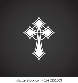 Cross icon on background for graphic and web design. Creative illustration concept symbol for web or mobile app.