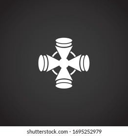Cross icon on background for graphic and web design. Creative illustration concept symbol for web or mobile app.