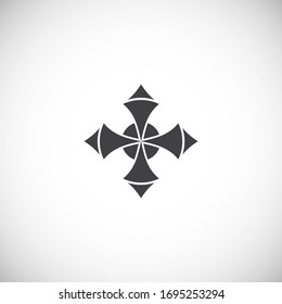 Cross icon on background for graphic and web design. Creative illustration concept symbol for web or mobile app.