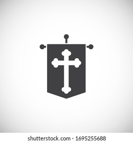 Cross icon on background for graphic and web design. Creative illustration concept symbol for web or mobile app.