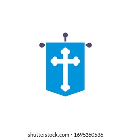 Cross icon on background for graphic and web design. Creative illustration concept symbol for web or mobile app.