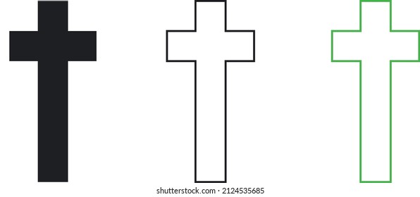 Cross icon on white background