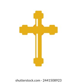 cross icon on a white background, vector illustration