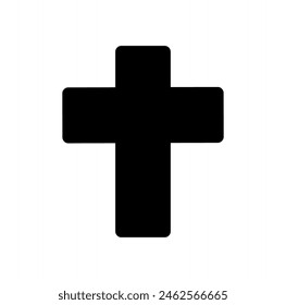 cross icon on a white background, Halloween