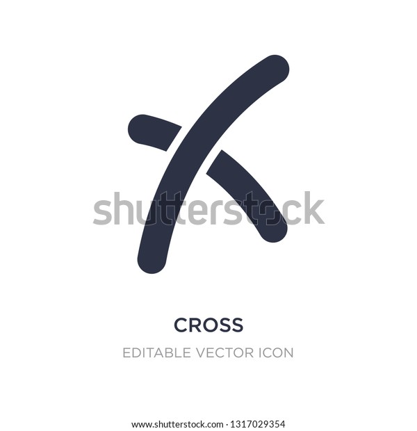 cross icon on white\
background. Simple element illustration from Signs concept. cross\
icon symbol design.