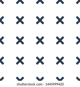 cross icon pattern seamless white background. Editable filled and line cross icon. cross icon pattern for web and mobile.