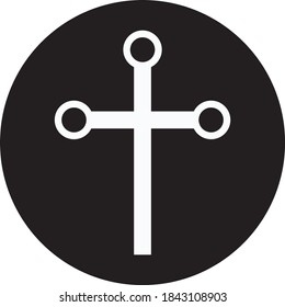 Cross icon, ritual religion symbol vector design. Great for mobile app, web design, game, etc.