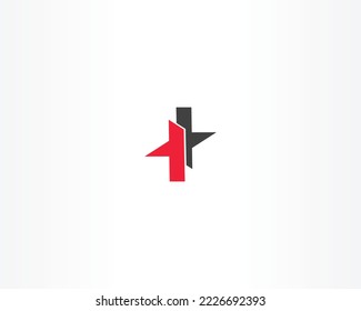 Diseño de logotipo de forma de icono cruzado