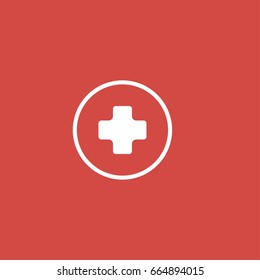 cross icon. sign design. red background