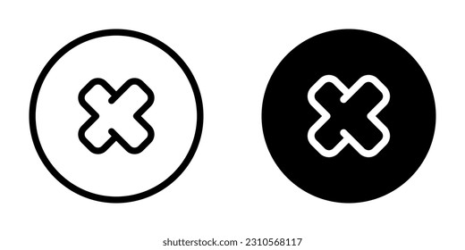 Cross icon. sign for mobile concept and web design. vector illustration