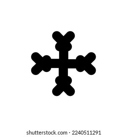 Cross icon. Simple style Christian religion holiday poster background symbol. Christian religion shop brand logo design element. Cross t-shirt printing. Vector for sticker.