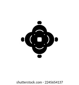 Cross icon. Simple style Christian religion holiday poster background symbol. Christian religion shop brand logo design element. Cross t-shirt printing. Vector for sticker.