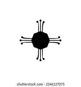 Cross icon. Simple style Christian religion holiday poster background symbol. Christian religion shop brand logo design element. Cross t-shirt printing. Vector for sticker.