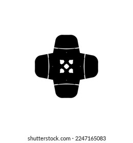 Cross icon. Simple style Christian religion holiday poster background symbol. Christian religion shop brand logo design element. Cross t-shirt printing. Vector for sticker.