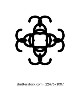 Cross icon. Simple style Christian religion holiday poster background symbol. Christian religion shop brand logo design element. Cross t-shirt printing. Vector for sticker.