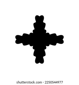 Überquere das Symbol. Stilvolles christliches Religions-Urlaubsposterhintergrund-Symbol. Logo-Design-Element des christlichen Religionshauses. T-Shirt-Druck durchkreuzen. Vektorgrafik für Aufkleber.