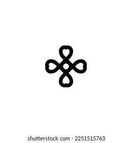 Cross icon. Simple style Christian religion holiday poster background symbol. Christian religion shop brand logo design element. Cross t-shirt printing. Vector for sticker.