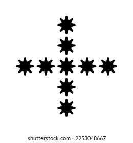 Cross icon. Simple style Christian religion holiday poster background symbol. Christian religion shop brand logo design element. Cross t-shirt printing. Vector for sticker.