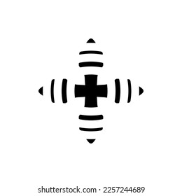 Cross icon. Simple style Christian religion holiday poster background symbol. Cross brand logo design element. Cross t-shirt printing. vector for sticker.