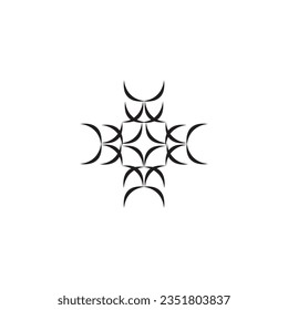 Cross icon. Simple style Christian religion holiday poster background symbol. Christian religion shop brand logo design element. Cross t-shirt printing. Vector for sticker.