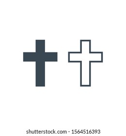 cross icon. Stock vector illustration isolated on white background.