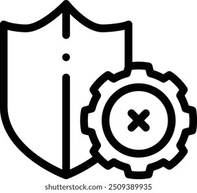 cross icon. Thin Linear Style Design Isolated On White Background