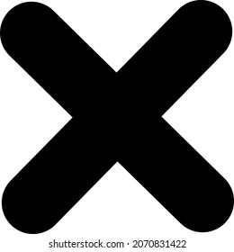 Cross icon in trendy flat style isolated on background..eps