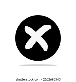 cross icon. in trendy flat style on black background. , logo, application, UI of your website. Vector illustration, EPS10.