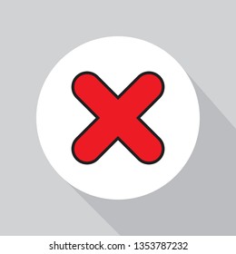 Cross icon vector